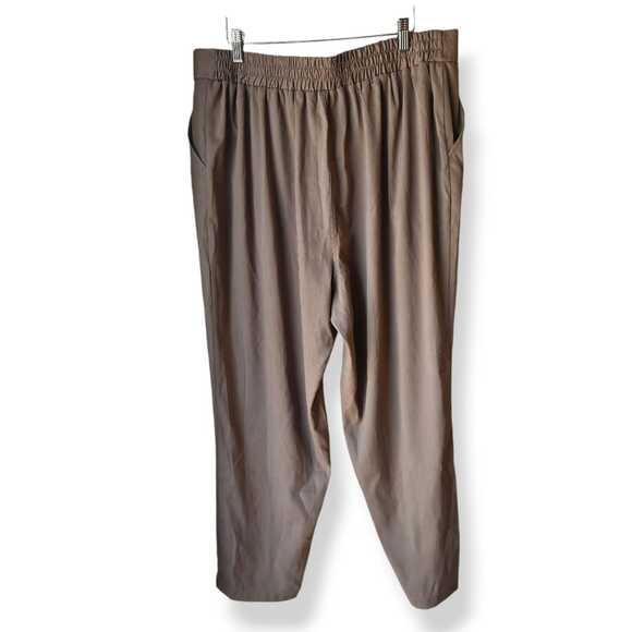 NWT Max Studio Tan Wide Leg Pants Size 1X High Elastic Waist Pull On Office - Picture 5 of 7